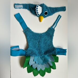 Halloween Dog Peacock Costume Blue Green Size M